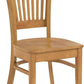 Vancouver Slat Back Wooden Seat Dining Chairs Oak Set Of 2