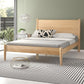 Queen Panel Bed Handcrafted Scandinavian Oak Finish