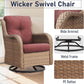 11 Piece Outdoor Furniture Set with Swivel Rocker Chairs