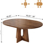 Extendable Farmhouse Dining Table Dark Walnut Finish