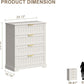 White Farmhouse Style Dresser With Durable Handles