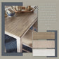 Seven Piece Weathered Whitewash Dining Set Collection