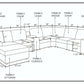 Flannel Modular Sectional Sofa With USB Ports Grey