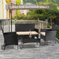 Outdoor Rattan 4 Piece Patio Furniture Conversation Set-2