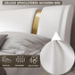 Queen White Faux Leather Platformbed Bed Headboard