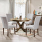 Parsons Upholstered Dining Chairs Light Grey Nailhead