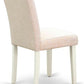 Light Beige Linen Upholstered Dining Chairs Set Of 2