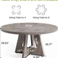 Round 47 Inch Dining Table For 4 To 6 With Grey Pedestal