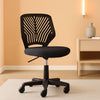 Low Back Armless Desk Chair With Lumbar Support Black