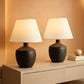 18 Inches Coal Black Matte Concrete Designer Table Lamps