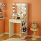 White Makeup Vanity Dresser With Illuminated Mirror