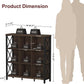 9Cube Farmhouse Bookcase Dark Walnut Wood Storage