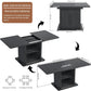 Extendable Black Dining Table With Concealed Storage