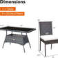 5 Piece Outdoor Patio Wicker Dining Set With Tempered Glass Table