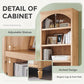 76 Inch Tall Arched Bookcase With Adjustable Shelves