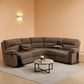 Comfortable Recliner Sectional Sofa Peanut Cup Holders