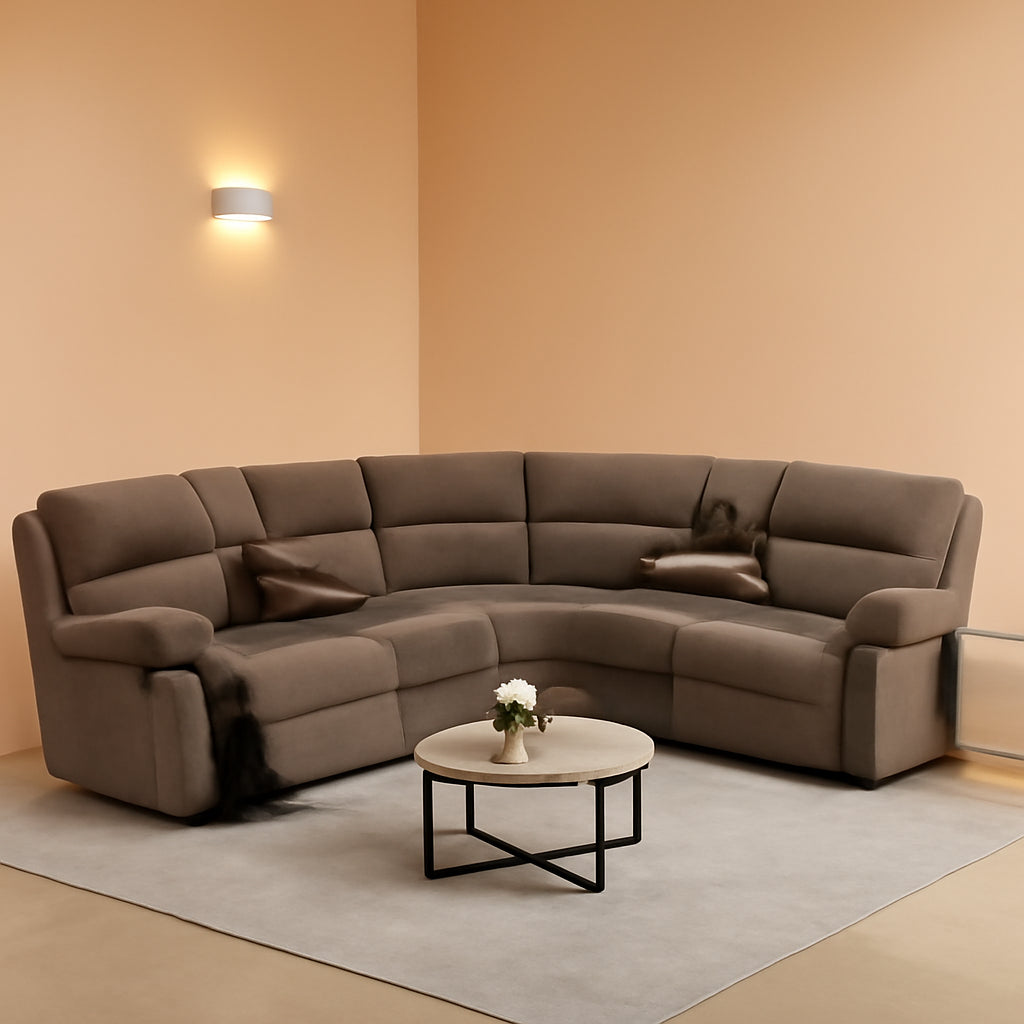 Comfortable Recliner Sectional Sofa Peanut Cup Holders