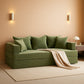 Green 79Inch Convertible Sleeper Couch With Pillows