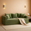Green 79Inch Convertible Sleeper Couch With Pillows