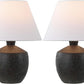 18 Inches Coal Black Matte Concrete Designer Table Lamps