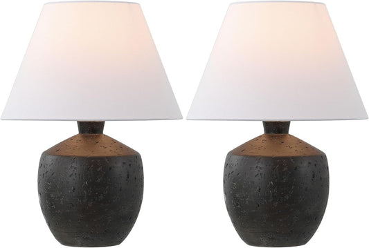 18 Inches Coal Black Matte Concrete Designer Table Lamps
