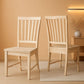 Mission Side Dining Chairs Set Of 2 Solid Parawood Unfinished 39.2 Inch Height
