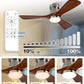 Brushed Nickel Reversible Dimmable Ceiling Fan Remote