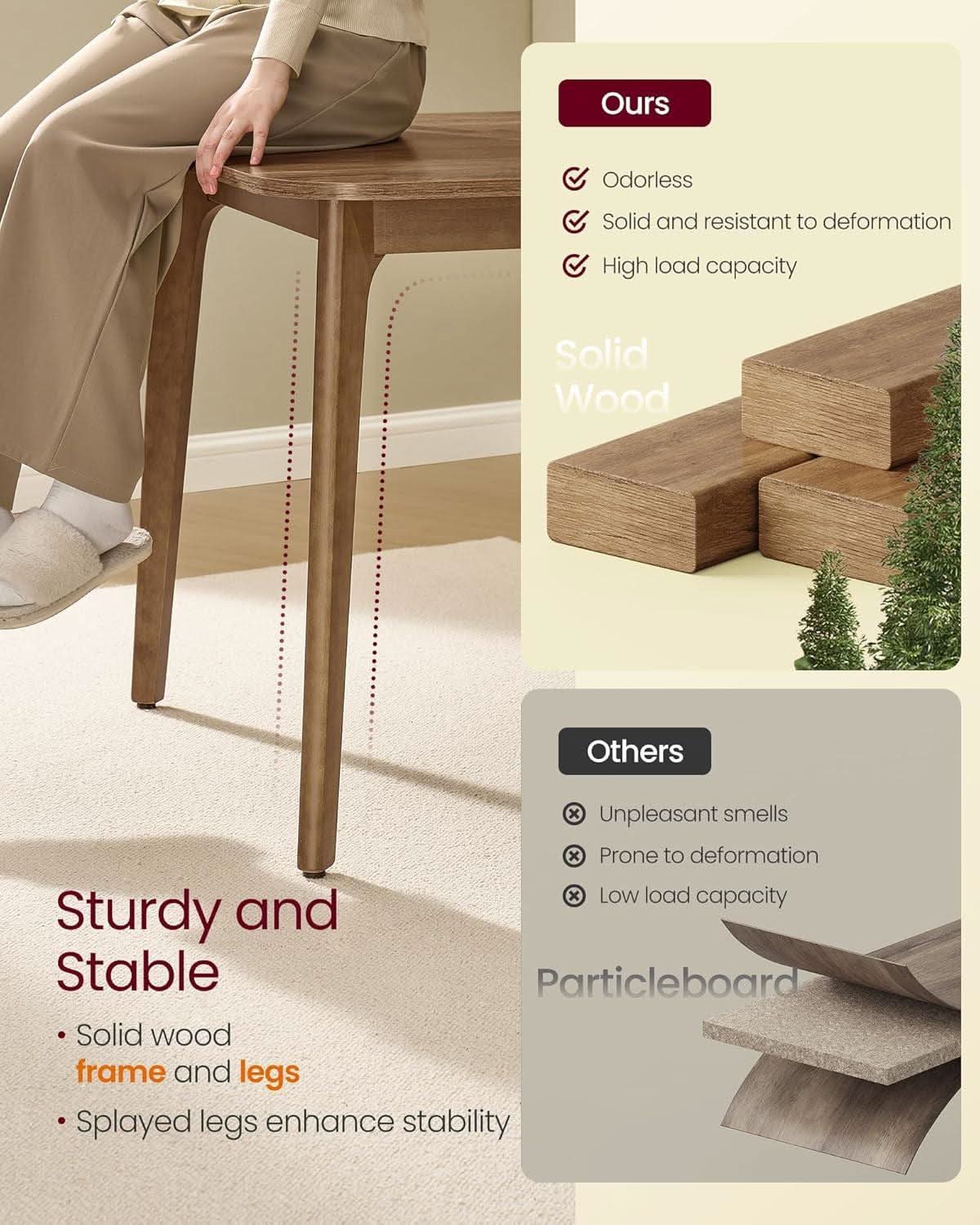 Extendable Dining Table Honey Brown 55.1 To 70.8 Inches