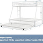 Twin Over Full Bunk Bed Heavy-Duty Metal Alloy Frame
