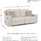 Beige Manual Reclining Sofa Featuring Plush Tufting