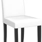 Dining Chair Set Of 4 White Faux Leather Parson Chairs
