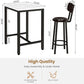 White 24Inch Square Dining Table Set Space Savvy Design