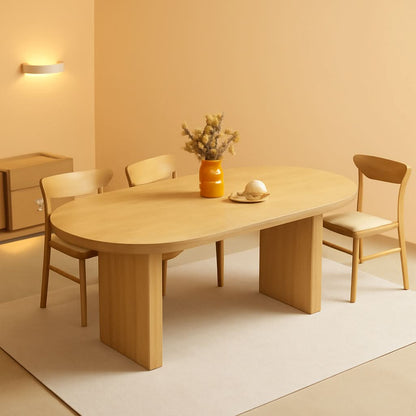 70.8 Inch Natural Dining Table For Kitchen And Dining Room