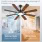 52 Inch Ceiling Fan With Dimmable Integrated LED Light