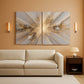 Contemporary Canvas Wall Art 20x40Inches White Brown