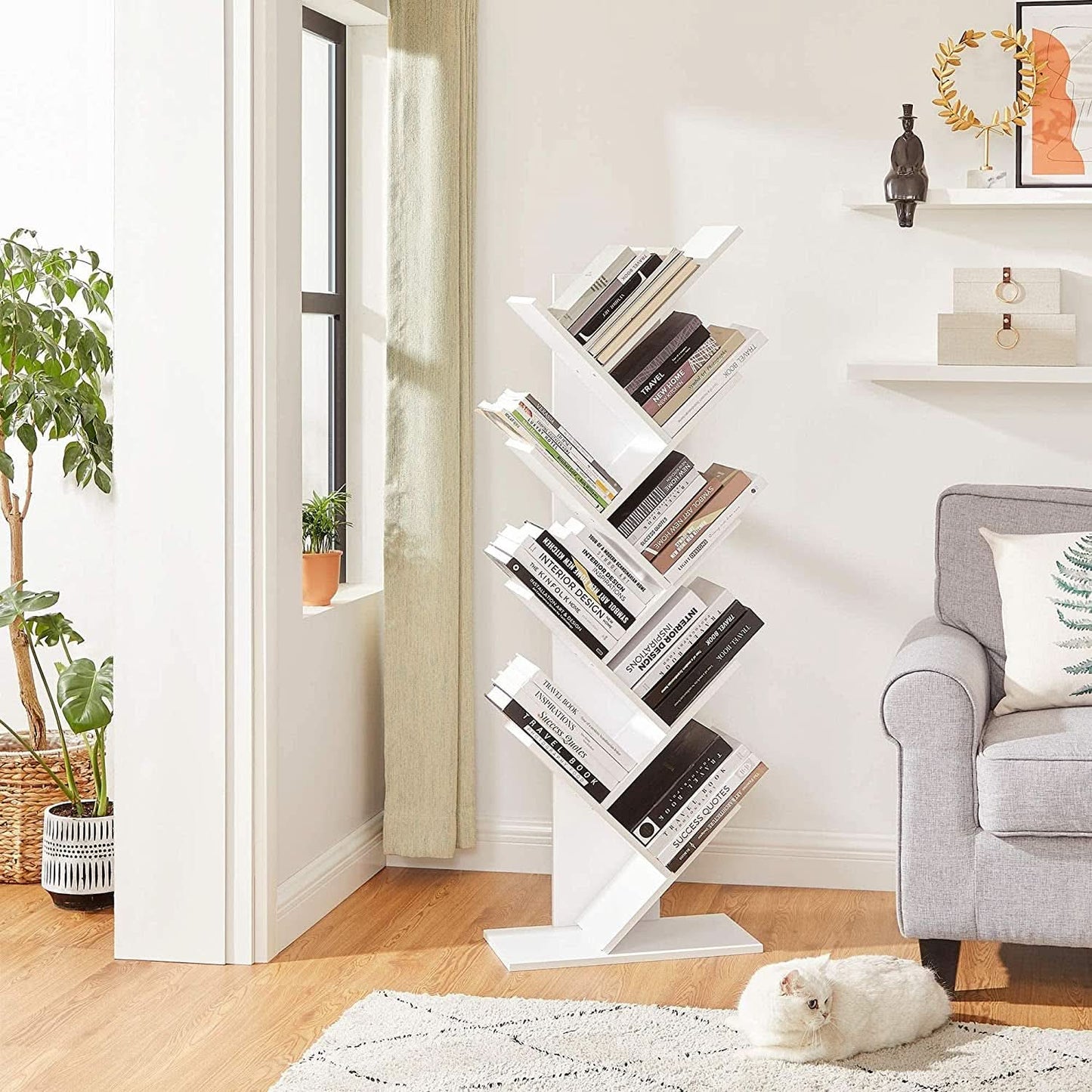Tree Branch Bookshelf 8 Tier For Small Spaces Home Office-3