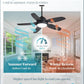 42-Inch Waterproof Outdoor Ceiling Fan Illuminated