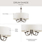Five Light Chandelier Fixture White Textured Bronze-2