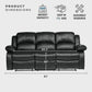 Humphreys Double Reclining Loveseat Black Faux Leather