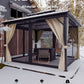 10x14 Ft Weatherproof Hardtop Aluminum Gazebo Roof