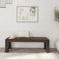 60 Inch Solid Wood Dining Bench Walnut Wirebrush Finish