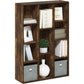 Luder 11-Cube Amber Pine Bookcase For Living Room Storage-3
