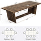 70 Inch Brown Solid Wood Rectangular Dining Table Seats Six