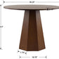 Round Walnut Solid Wood Dining Table 39 Inch Pedestal Base Design Modern