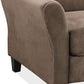 Harrington Microfiber Brown Three Seat Sofa Living Room