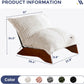 Beige Upholstered Living Room Chair Adjustable Backrest