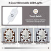Espresso Vanity Table With Illuminated Mirror Light