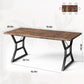 70.9 Inch Farmhouse Dining Table With X Shaped Metal Legs