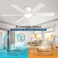 56Inch White Flush Mount Ceiling Fan Remote Control