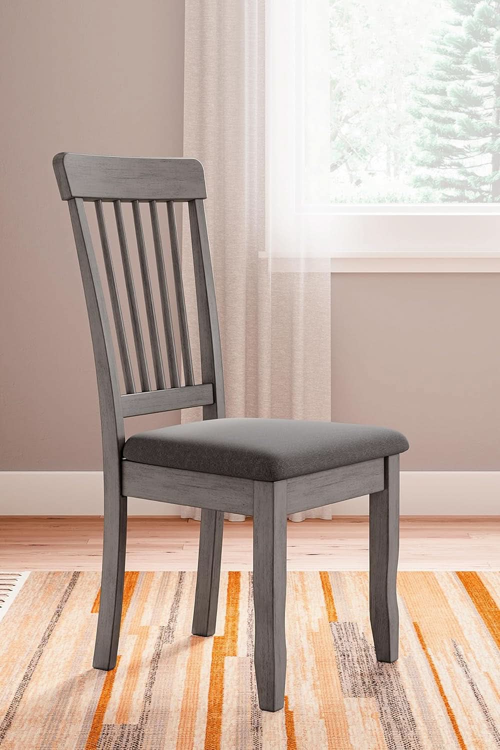 Shullden Gray Spindle Back Dining Chairs Set Of 2